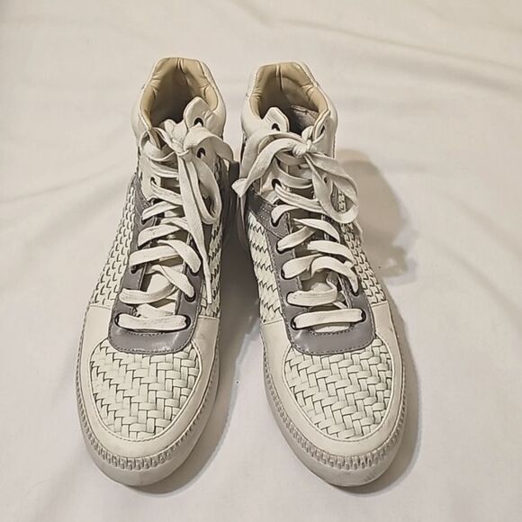 DIESEL S-Spaark Mid Leather Sneakers Ice size 9 - Picture 2 of 8